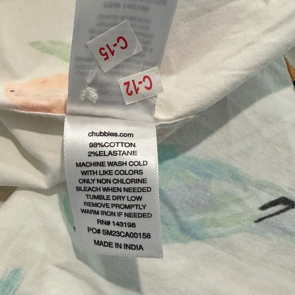 Chubbies XXL Dude Where's Macaw Bird Tropical Short Sleeve Button Down Shirt - Picture 13 of 13